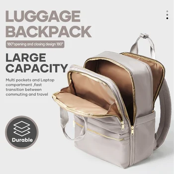 Zaino per donna Zaini per laptop universitari di grande capacità di marca di lusso, borse eleganti da lavoro, zaino da viaggio per cabina da volo da uomo