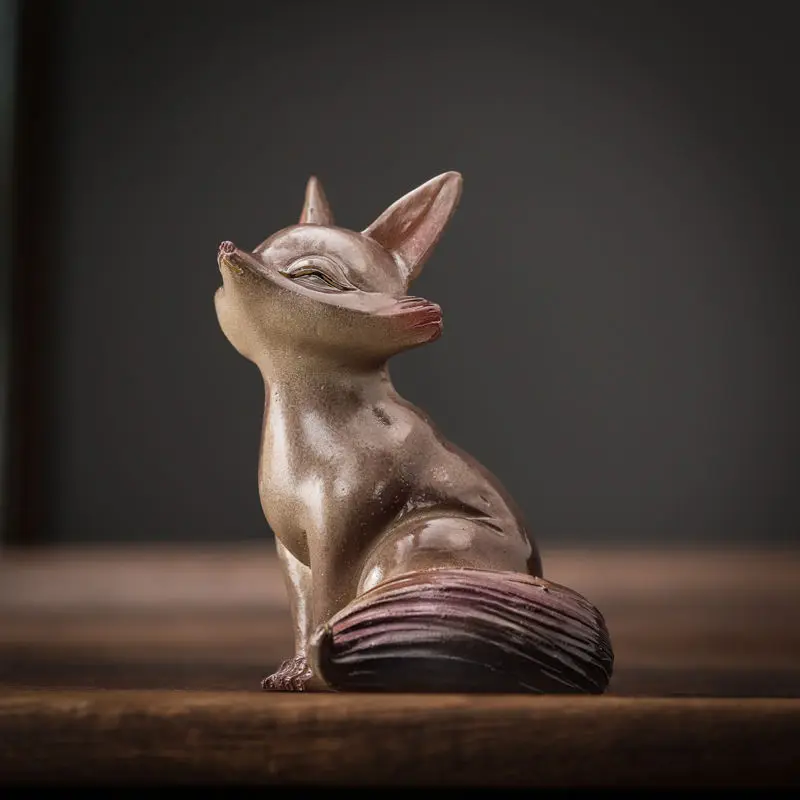 Tea Pet Ornaments Color-changing Tea Pet Ornaments Love The Little Fox Watering Color-changing Tea Pets Office Home Table Pet Ornaments