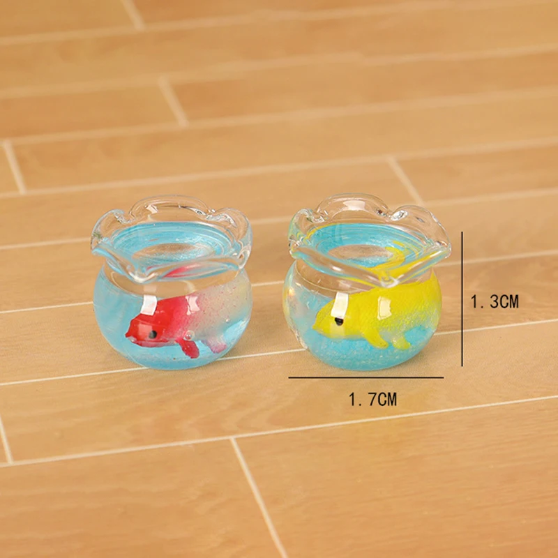 인형 집 미니어처 유리 물고기 탱크 그릇, 귀여운 수족관 인형 집, 집 장식, 인형 집 데칼 집 장난감, 1 개