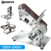 Mini Electric Belt Sander Multifunctional Belt Grinder 7 Speeds 100V~240V DIY Polishing Grinding Machine Cutter Edges Sharpener 1