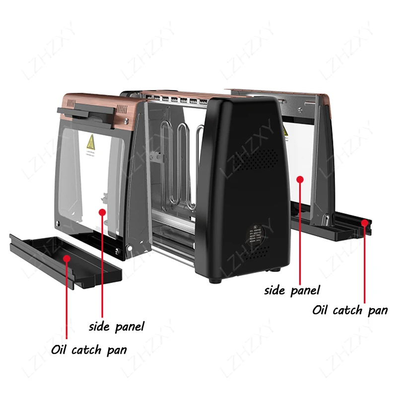 Barbecue Grill Household Automatic Rotating Skewers Machine Smokeless Rotary Electric Grill 220V/1200W Barbecue