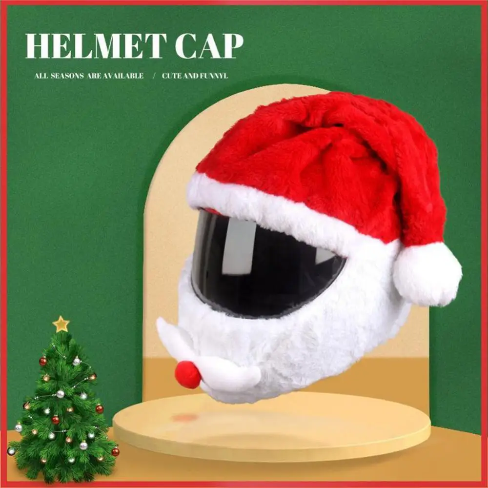 

Motorcycle Helmet Hat Christmas Cover Motorbike Funny Heeds Crazy Case Crash For Outdoor Under Full Helmets Christmas Gifts