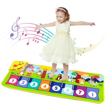 Tapis de Piano musical pour enfants, 80x30cm, tapis de danse pour clavier de bébé avec 8 sons d’animaux