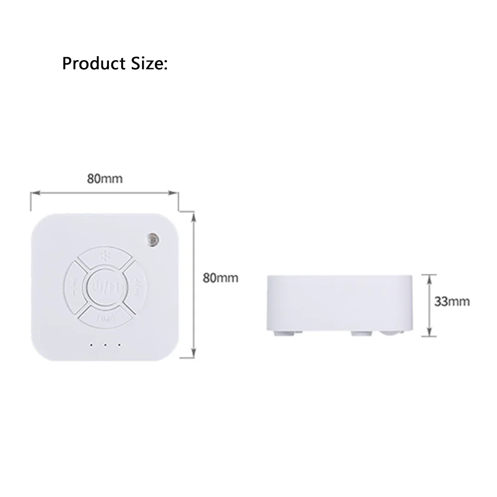 White Noise Sound Machine Sleep Soother With 9 Soothing Sounds Breathing Light Timer Type-C Charging For Baby Home Office Travel white noise machine,sleep aid device