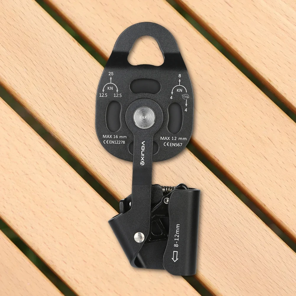 25KN Climbing Lifting Pulley Professional Climbing Pulley Outdoor Rope for Rock Climb High Altitude Heavy Transport