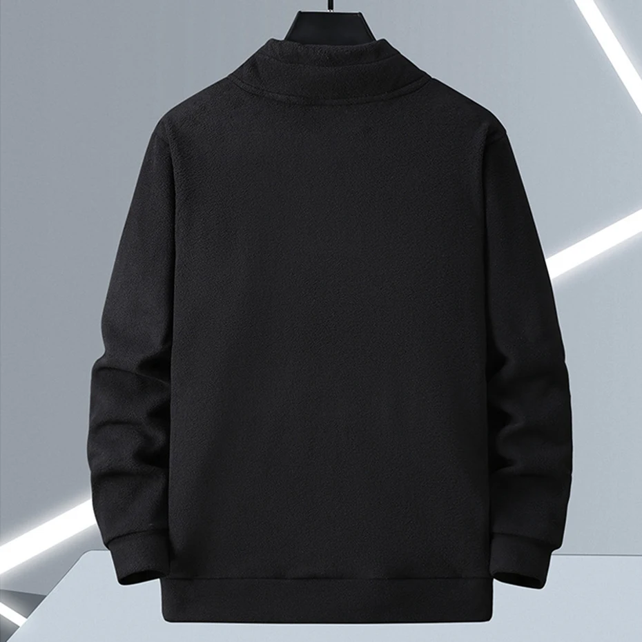 Lambwool Sweatshirt Plus Size Thicken Fleece Hoodie Men Black Loose Casual Pullover Hoodie 10XL 11XL 12XL Sweatshirts 2