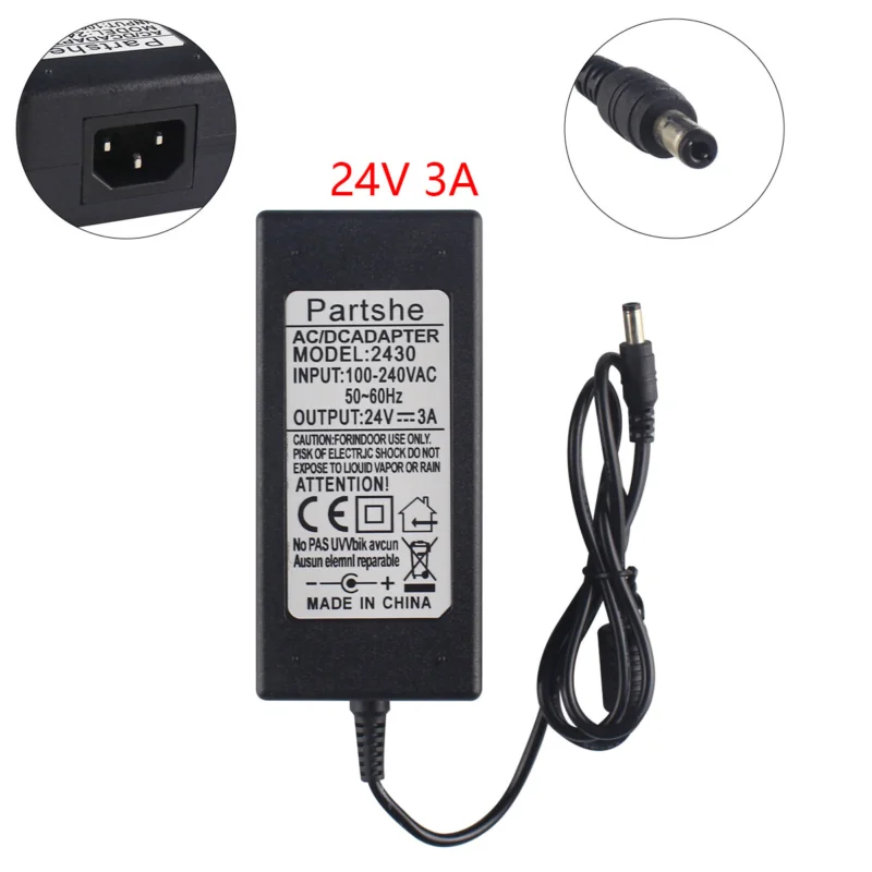 24V adapter for TSC TTP-244Plus 243e 342e thermal label printer power supply