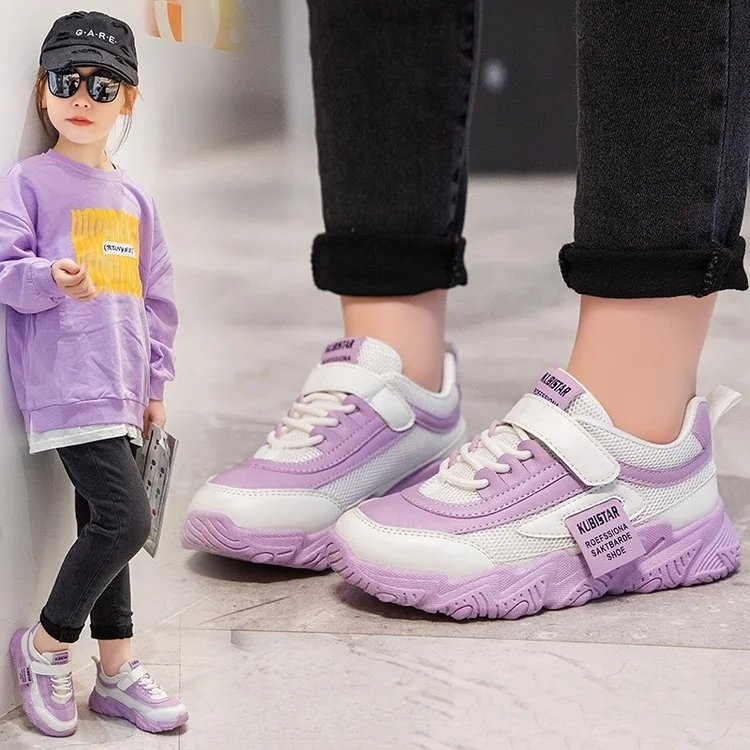 New Pink Girls Sport Sneakers Autumn Mesh Breathable Soft Running Shoes For Children High Quality Non Slip Kids Casual Shoes Sandal for girl