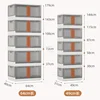 Light Luxury Plastic Kitchen Cabinets Creative Kitchen Furniture Floor Flip Locker with Door Home Living Room Multi-layer Rack Q 6