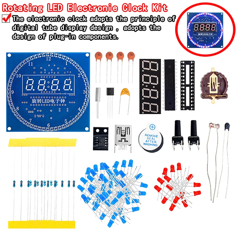 DS1302-Rotating-LED-Display-Alarm-Electronic-Clock-Module-DIY-KIT-LED ...