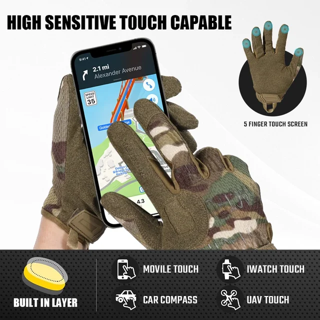 Tactical Touchscreen Full-Finger Gloves 4