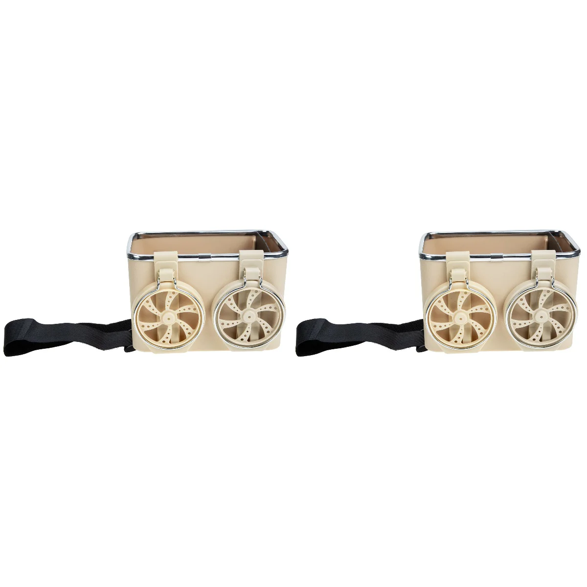 

2 Count Car Storage Box Console Organizer Center Boxes with Cup Holder Middle Multifunction