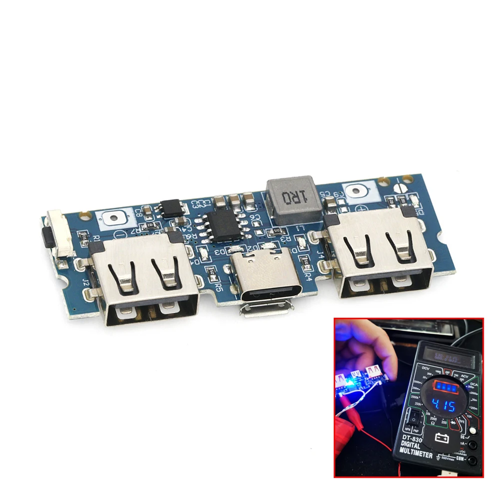 5V Micro/TypeC USB 2.4A Lithium Battery Boost Charger Board Mobile