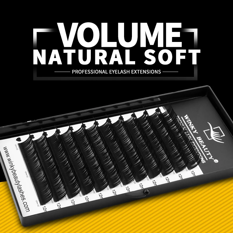 

Winky Beauty All Size Premium Eyelash Extension Individual Eyelashes Cashmere Lash C CC D DD Curl Mink Lash Extension Supplies
