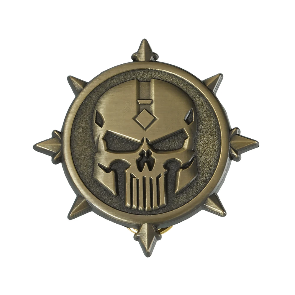 Warhammer 40.000 Logo-Abzeichen Sci-Fi Fantasy Game Brosche Punisher Skull Pin Retro Peripheriezubehör