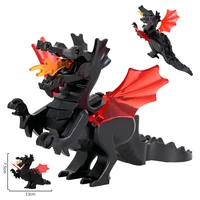 MOC Creative Medieval Dragon Knights Model action Figures Building Blocks Bricks Collection Brinquedos Toys For Children gifts 2