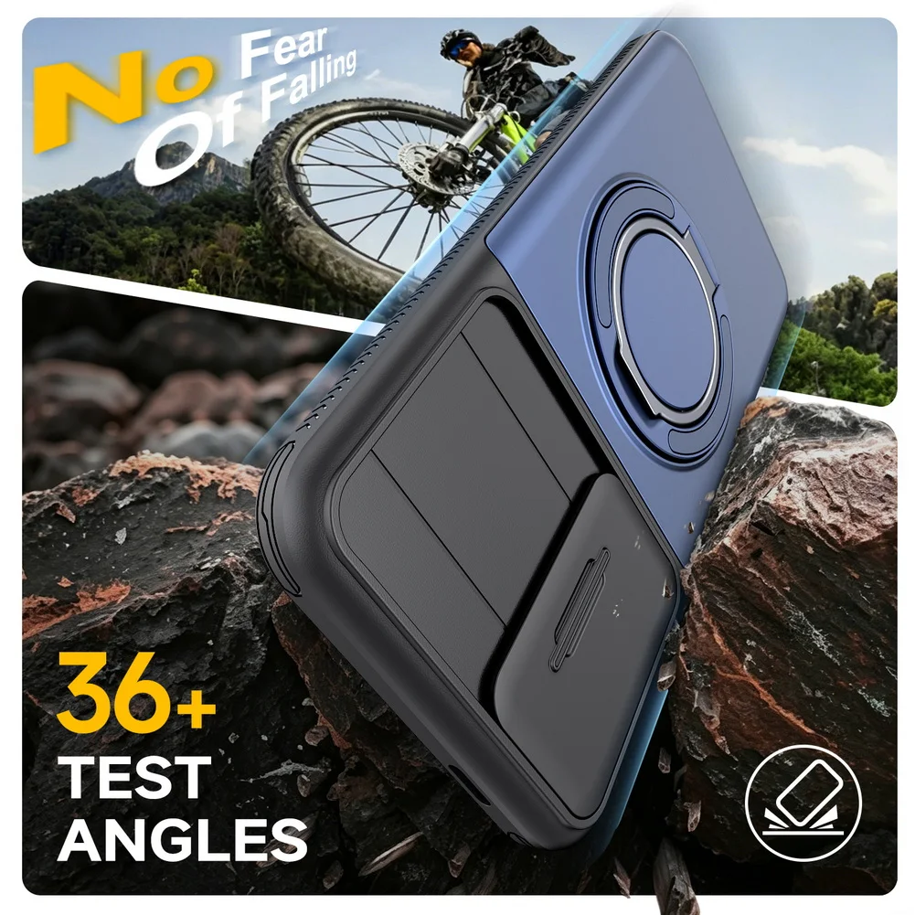 360° Rotating Magnetic Card Holder Armor Case