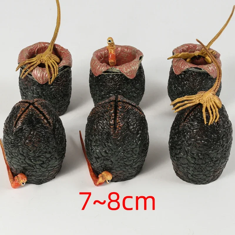 6pcs/set Alien Covenant Alien Eggs Facehugger Chestburster PVC Figure Model Doll Toy Colletible Figurals