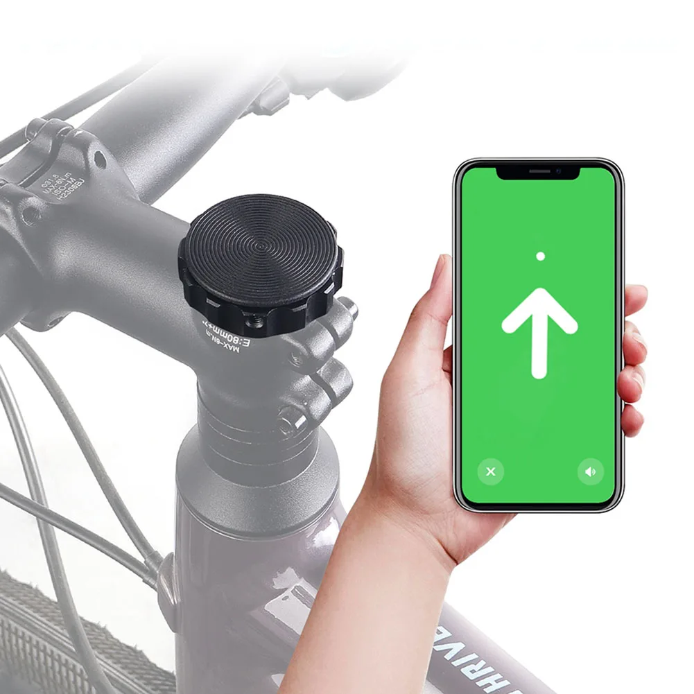 Bike Headset Top Cap Aluminum Alloy Bicycle Mount Anti-Theft Case Bicycle Headset Cap Protective Case for Airtag Storage