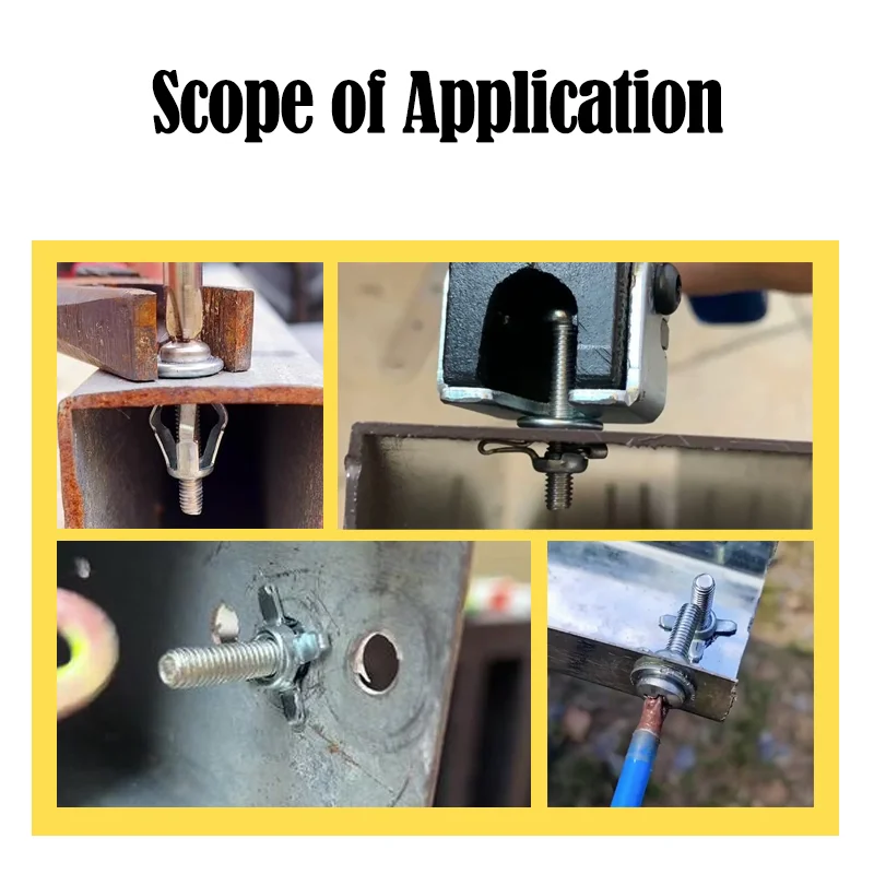 Petal Shape Metal Rivet Nuts Kit M4 M5 M6 Molly Jack Nuts Screws Expansion Bolt Curtain License Plate Panel Clamp Lock Rivetnut