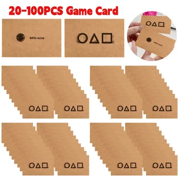 20-100PCS Card Game Party Invitation Card Cosplay Anime Square Triangle Circle Korean Postcard Cosplay Birthday Party Props Gift 1