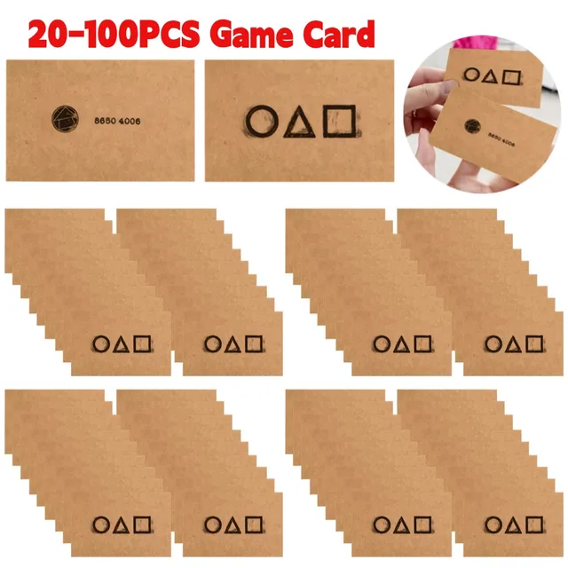20-100PCS Card Game Party Invitation Card Cosplay Anime Square Triangle Circle Korean Postcard Cosplay Birthday Party Props Gift 1