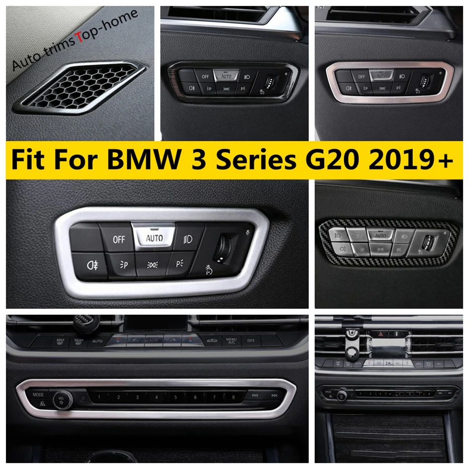 

Head Lights Lamps Button / Dashboard Air Condition Outlet AC Vent Cover Trim Fit For BMW 3 Series G20 2019 - 2022 Accessories