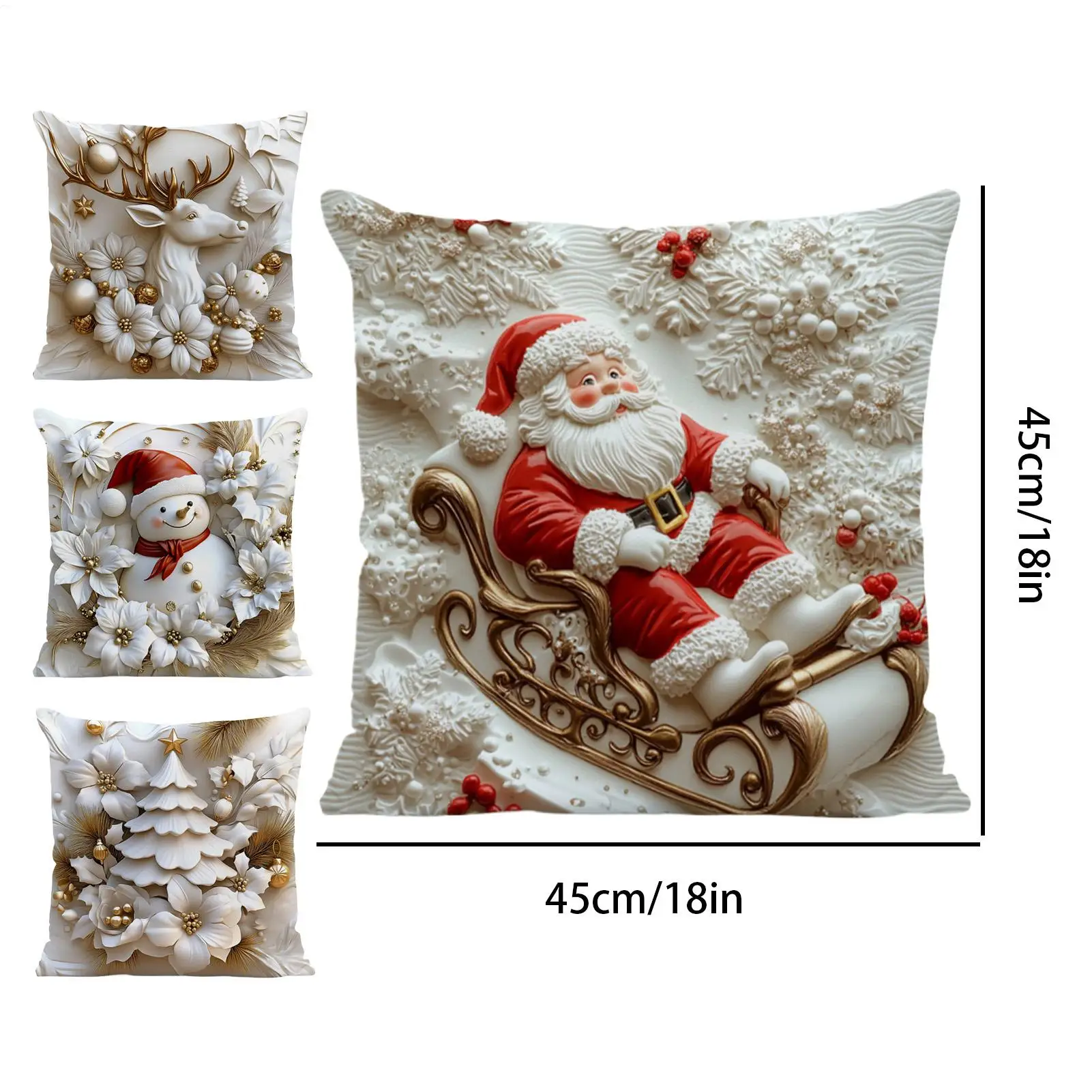 Christmas Pillowcase Modern Decor 18x18inch Christmas Pillows For Couch For Home Room Bedroom Living Couch Sofa Bed Patio Porch