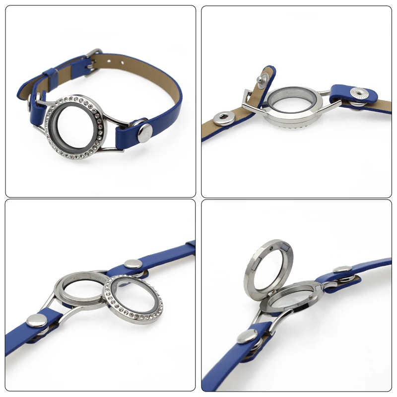 2015 newest mens locket bracelet trendy leather bracelet,stainless steel  floating locket bracelet, charms bracelet - AliExpress