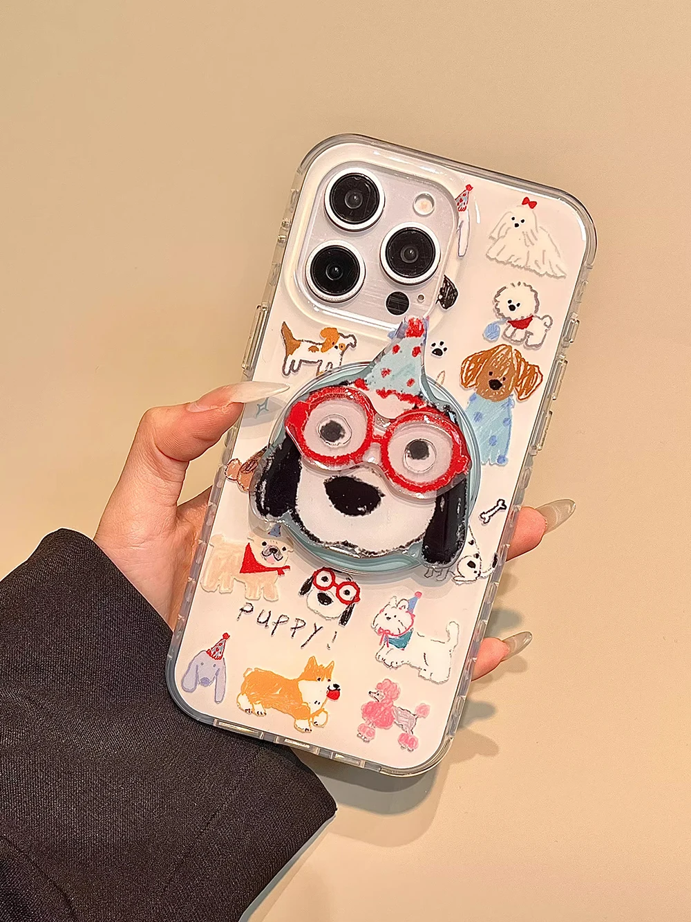 Cute Puppy Cartoon Dog Magnetic Phone Case for IPhone 17 16 15 thumbnail 4