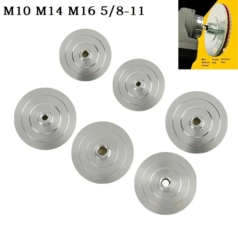 Diamond Polishing Pad 1Pc 3/4inch Backer Pad Aluminum Base Backing Holder M14 M10 M16 Thread Connector Rod For Polisher Tools