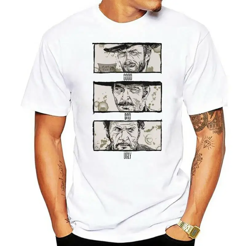 Clint Eastwood The Good The Bad And The Ugly T-Shirt Men Clothes Tee Shirt  - AliExpress