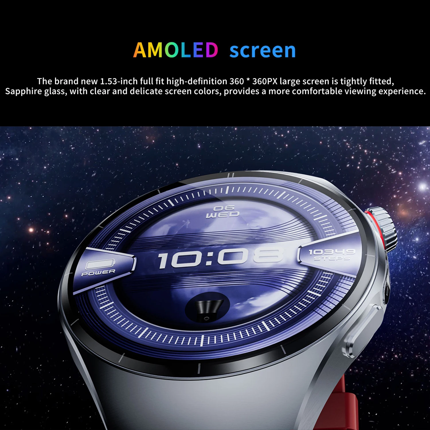 2025 NEW Watch 5 Smartwatch For Android IOS  AMOLED Screen New  Bluetooth Call Smart Watch Men Sport Smartwatch IP68 waterproof
