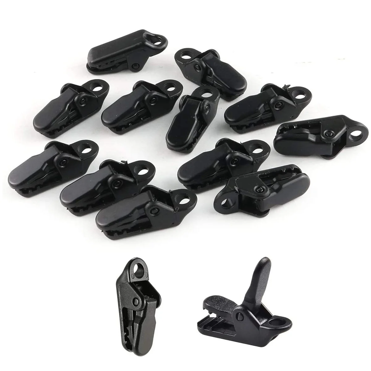 10Pcs Tarp Clips Crocodile Tent Awning Clamps Set Heavy Duty Lock Grip Instant Clip for Camping Canopy Tarps Caravan outdoor clips
