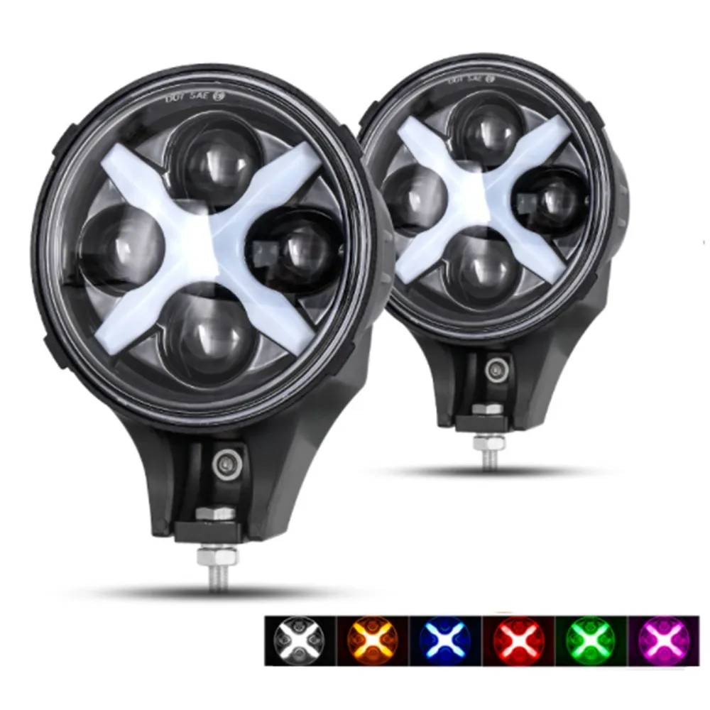 

Car Accessories 60W 6Inch Round Led Work Light X DRL Auxiliary Spotlight For Jeep Wrangler Lada Niva 4X4 Offroad SUV Vehicle