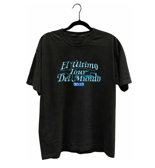 Hot Bad Bunny El Ultimimo Tour Del Mundo 2022 T-Shirt Maniche Lunghe O Corte