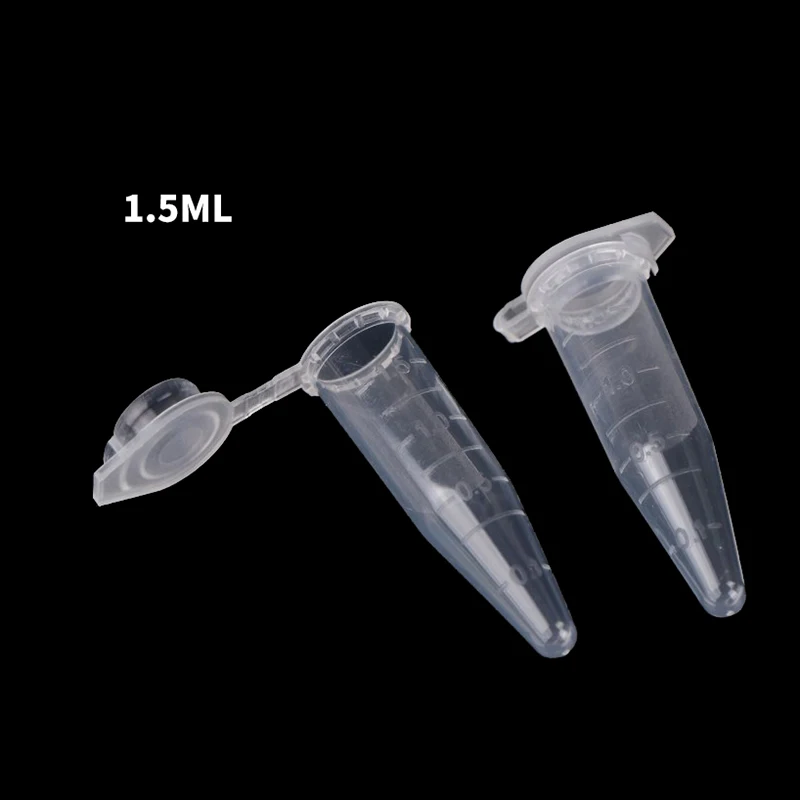 Mini Tubes à Essai en Plastique de 1.5ml, Microcentrifugeuse, Tube de Centrifugeuse Graduée de Laboratoire