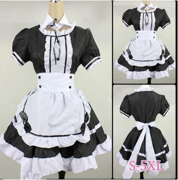 

New Sexy Sweet Gothic Lolita Dress French Maid Costume Anime Cosplay Sissy Maid Uniform Plus Halloween Costumes For Women