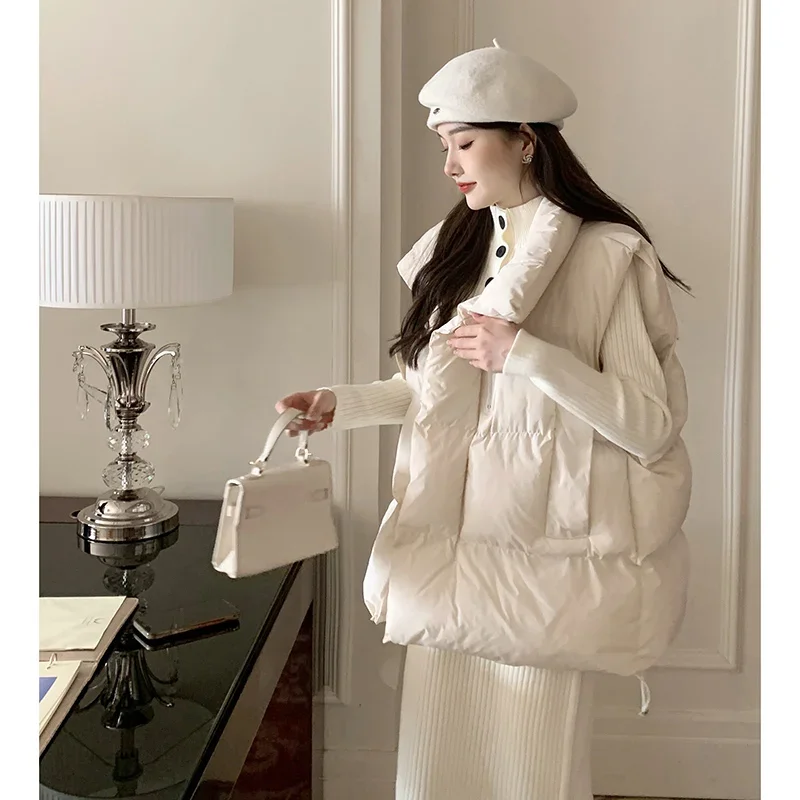 Winter Maternity Jackets Sleeveless Turtleneck Vest Jackets Solid Color Plus Size Pregnant Woman Winter Clothing Pregnant Coat