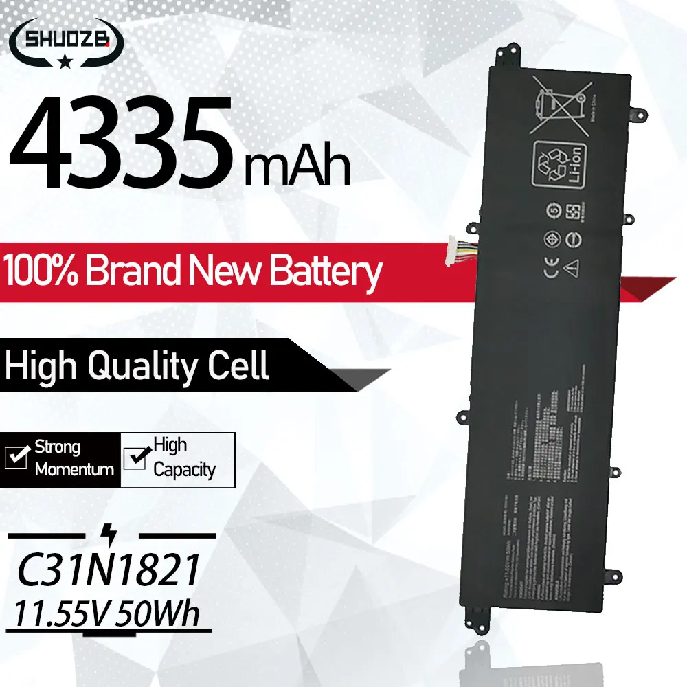 

Новинка C31N1821 0B200-03210100 Φ ZenBook S13 UX392 UX392FA UX392FN Аккумулятор для ноутбука ASUS 11,55 V 50Wh