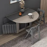 Table à manger ronde multifonctionnelle avec 4 chaises, meubles pliants, yemek masasi, mode 3