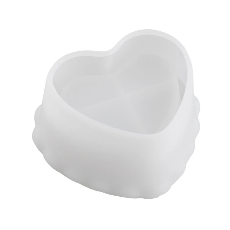 

Heart Concrete Silicone Mold DIY Handmade Resin Plaster Storage Box Molds Plant Pot Candle Jar Mould Valentines Day Gift