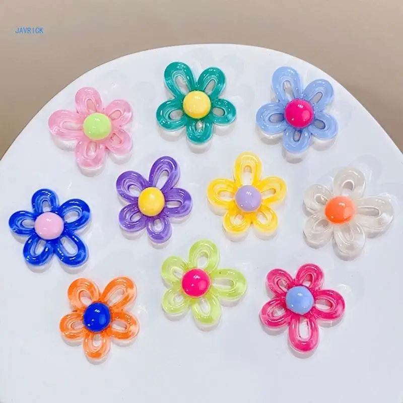 100pcs Hollow Flower Charm Jewelry Making Handmade Crafts Diy Supplies 28x30mm
