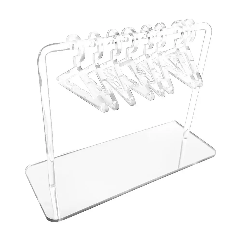 Description Picture 2 of itemAcrylic Earring Hanger Rack With 8pcs Mini Hangers Earrings Hanging Storage Rack Jewelry Display Stand Fashion Dresser Organizer