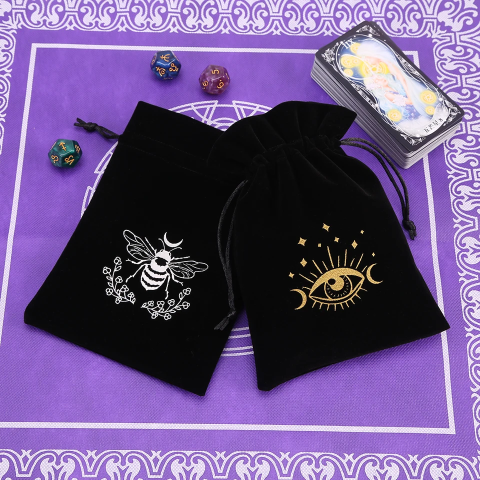 XINGLIDA Divinazione dei tarocchi borsa per carte di cubo borsa per matrimonio tovaglia oracolo gioco di carte con coulisse per gioielli tarocchi