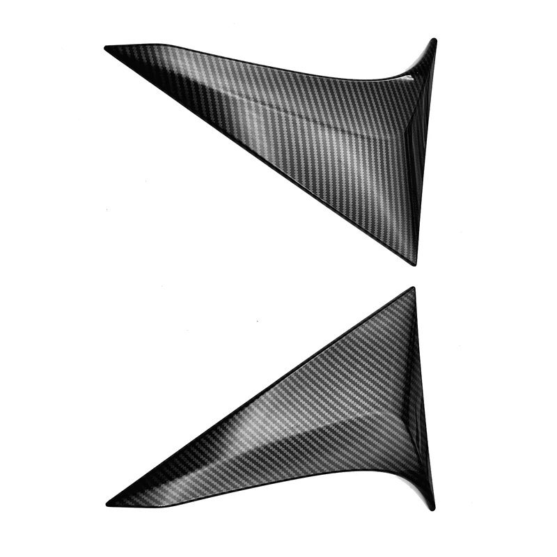 Car Rear Window Spoiler Side Wing Trim Cover Decorate For Honda HRV HR-V Vezel Carbon Fiber