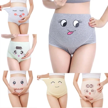 Mutandine di cotone per la biancheria intima di maternità incinta Mutandine vestiti per le donne incinte Slip di gravidanza Intimo di maternità a vita alta
