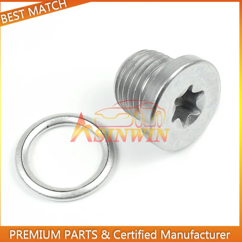 High Quality Engine Oil Pan Drain Plug Kit N0138157 N91167901 Fits For VW Beetle CC Jetta Golf Passat Tiguan A-UDI
