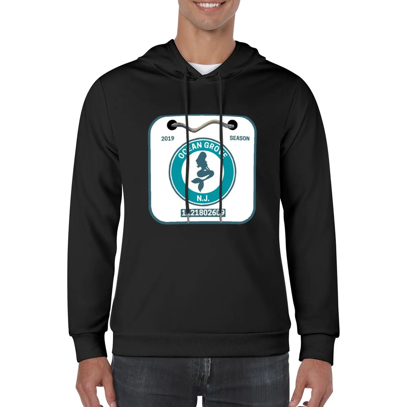 

New Ocean Grove New Jersey Beach Badge Pullover Hoodie korean style clothes mens clothes clothes for men hoodie streetwear