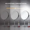 8inch 10X Magnifying LED Makeup Mirror with 3 Color Light Touch Switch Double Side USB Charging Desktop Vanity Cosmetic Mirror 4